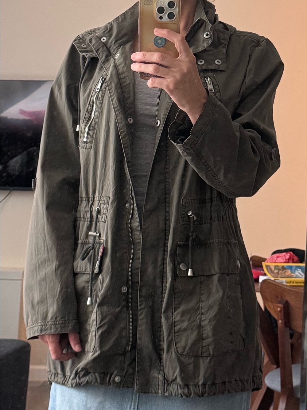 Levi's Olive Green Utility Jacket for Women
